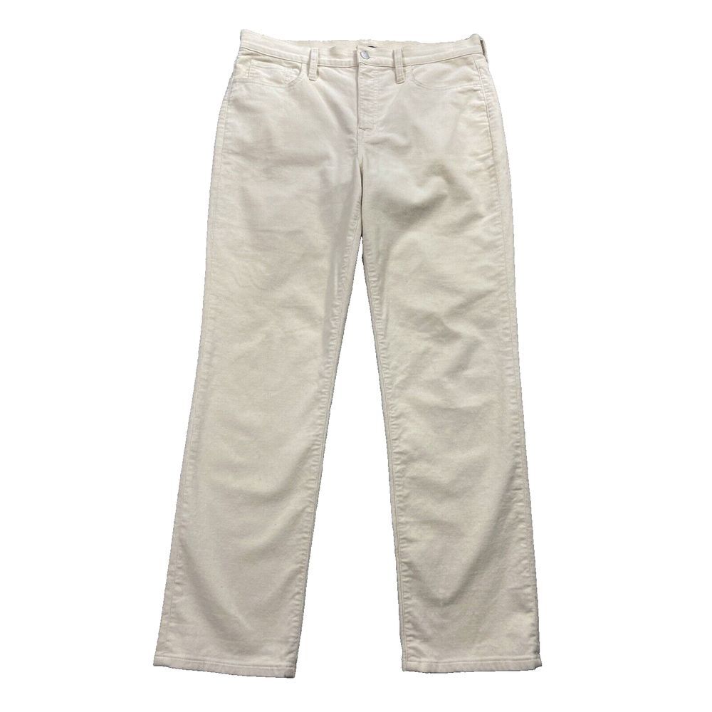J Crew Corduroy Full Length Essential Straight Pants 31 (34x29) Ivory BT006 FA23